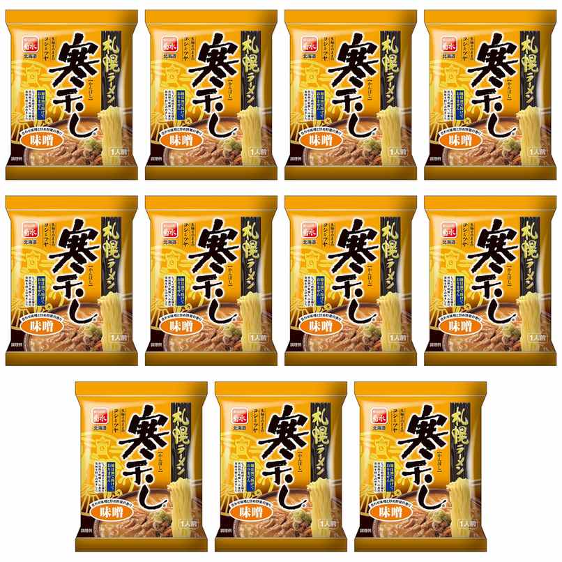 菊水 札幌ラーメン寒干し 味噌 1人前(117g) × 11【Y倉庫】 ecmikiya-10090668 MIKIYA パッケージ画像
