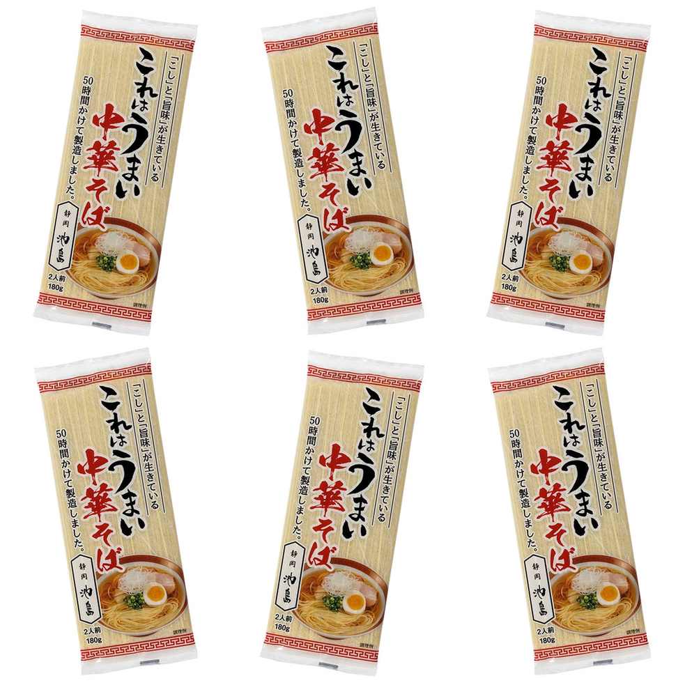 【商品説明】 池島フーズ これはうまい中華そば 180g の 商品概要 長期熟成製法（約50時間かけてじっくり作り上げました。) 「これはうまい中華そば」は旨みのある小麦粉を厳選し約50時間の長時間熟成製法で「旨み」を引き出し「こし」の強くなるよう仕上げました。 内容量:180g セット内容:6個 原産地:日本 【商品スペック】 池島フーズ これはうまい中華そば 180g の商品スペック 麺の種類 干し中華めん 麺の量 普通 入数 2人前 他の池島フーズの食品&飲料・お酒を探す 食品&飲料・お酒 池島フーズ）インスタント食品 池島フーズ）袋麺 池島フーズ）袋麺(ラーメン) 池島フーズ アレルゲン 小麦 栄養成分表示 296kcal ※エネルギー(製品90g当たり) 12g ※たんぱく質 1.7g ※脂質 60.9g ※炭水化物 2g ※食塩相当量 その他 ●内容量:180g ●原材料名:小麦 ●産地:日本 ●保存方法:直射日光、高温、多湿を避けて保管してください ●栄養成分表示[製品90g当たり]:エネルギー:296kcal、たんぱく質:12g、脂質:1.7g、炭水化物:60.9g、食塩相当量:2g ●食物アレルギー:小麦 メーカー都合により、パッケージや内容が変更となる場合がございます。パッケージ変更を理由とした返品は承っておりません。