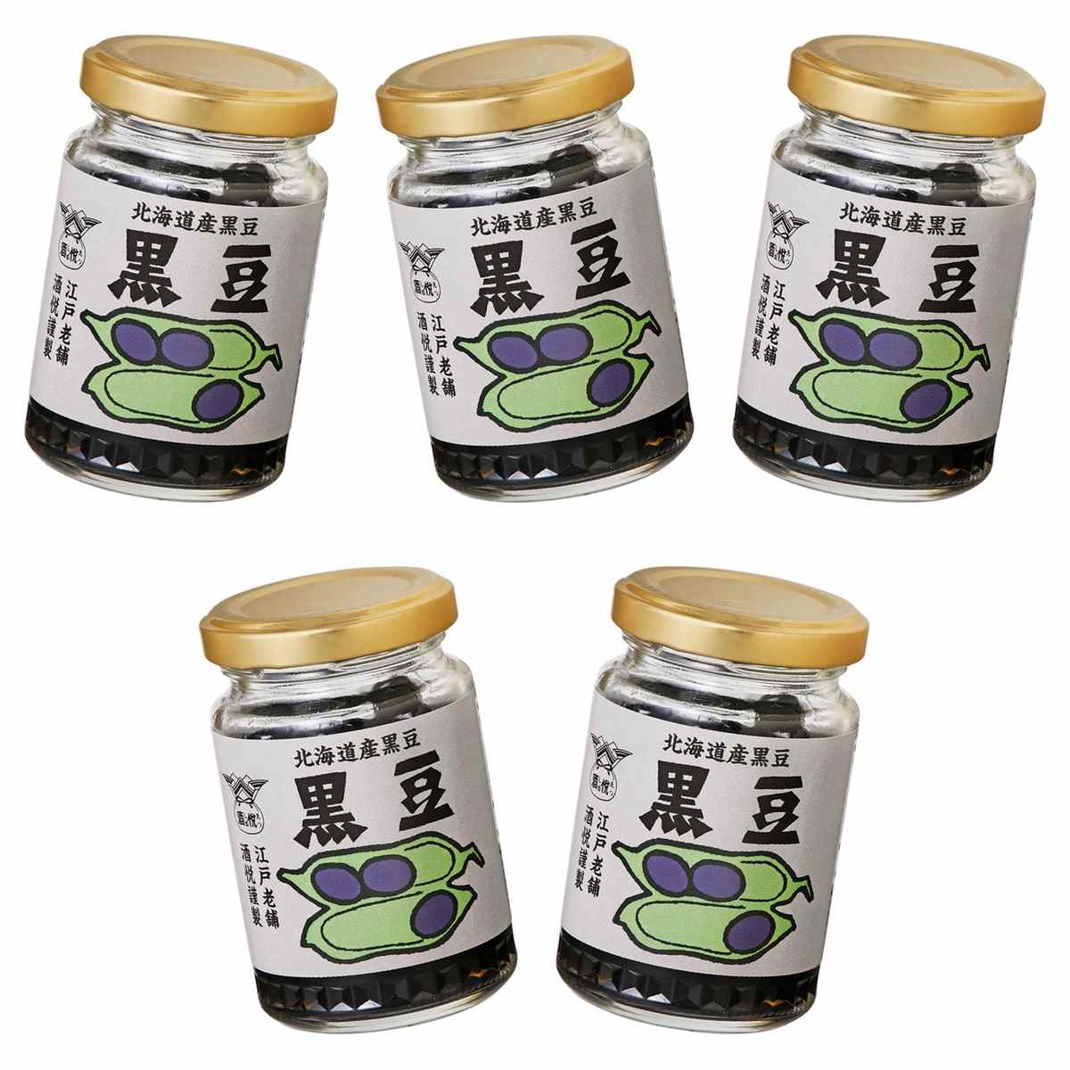 【商品説明】 酒悦 黒豆 100g の 商品概要 屋号の由来は「酒が悦ぶほどうまいもの」 1675年の創業以来、伝統の味を守り続けております。 内容量:100g セット内容:5個 【商品スペック】 酒悦 黒豆 100g の商品スペック その他 ●内容量:100g ●名称:美味名彩 黒豆 ●食物アレルギー:小麦・大豆 ●原材料:黒大豆、砂糖、醤油、清酒、(一部に小麦・大豆を含む) ●産地:国産(黒大豆) ●保存方法:直射日光を避け、常温で保存してください。 ●栄養成分 〔1本(100g)当たり〕エネルギー:264kcal、たんぱく質:6.8g、脂質:3.2g、炭水化物:51.9g、食塩相当量:0.3g 他の酒悦の食品&飲料・お酒を探す 食品&飲料・お酒 酒悦）缶詰・瓶詰・パウチ 酒悦）豆類 酒悦 メーカー都合により、パッケージや内容が変更となる場合がございます。パッケージ変更を理由とした返品は承っておりません。