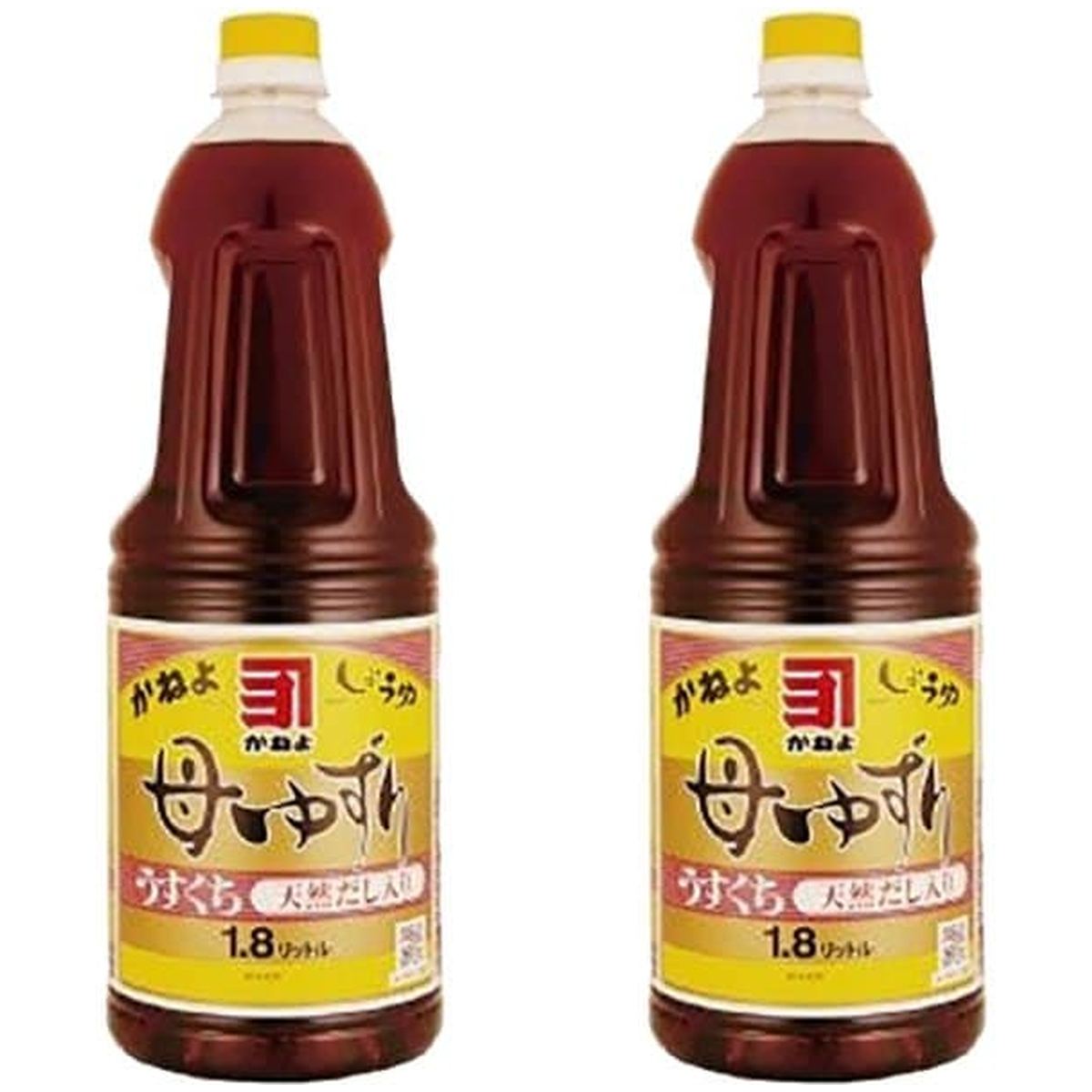 【商品説明】 かねよみそしょうゆ 母ゆずり淡口 天然だし入り 1.8L の 商品概要 特徴 鹿児島県産の香り豊かな「かつお節」と、うま味たっぷりのコクのある「肉厚のいりこ」。この2つの「天然だし」が、たっぷり入った、料理用の醤油です。「お吸物」や「煮物」など、これ1本でしっかり味が決まり、素材を生かして、色鮮やかに仕上がります。 ●鹿児島のダシ入り醤油/色がうすい醤油/鹿児島の味 内容量:1.8L セット内容:2個 原産地:日本 【商品スペック】 かねよみそしょうゆ 母ゆずり淡口 天然だし入り 1.8L の商品スペック その他 ●内容量:1.8L ●名称:しょうゆ加工品 ●原材料:しょうゆ(国内製造)、(小麦・大豆を含む)、風味原料(かつお削りぶし、いわしにぼし)、果糖ぶどう糖液糖、米発酵調味料/調味料(アミノ酸等)、甘味料(甘草、ステビア)、ビタミンB1 ●保存方法:直射日光を避け、常温で保存 他のかねよみそしょうゆの食品&飲料・お酒を探す 食品&飲料・お酒 かねよみそしょうゆ）調味料・油・スパイス かねよみそしょうゆ）醤油 かねよみそしょうゆ メーカー都合により、パッケージや内容が変更となる場合がございます。パッケージ変更を理由とした返品は承っておりません。