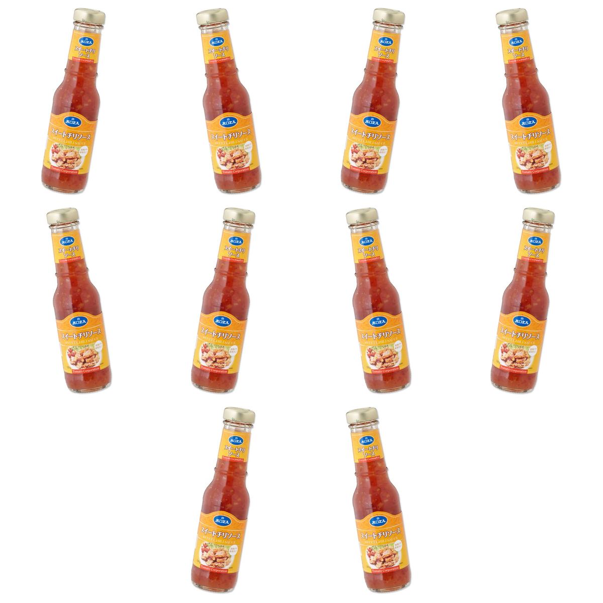 【商品説明】 トマトコーポレーション スイートチリソース 220g の 商品概要 特徴 生春巻きにスイートチリソースは定番ですが、鶏の唐揚げ・海老等の魚介類の揚げ物にも最適。お子様でもお召し上がりやすい甘さのあるチリソースです。 スイートチリソースとマヨネーズを合わせてトーストに塗って頂いても簡単に美味しく召し上がって頂けます。 保存方法 直射日光を避け常温で保存してください。 内容量:220g セット内容:10個 【商品スペック】 トマトコーポレーション スイートチリソース 220g の商品スペック その他 ●原材料名:砂糖、赤唐辛子、にんにく、醸造酒、食塩/増粘剤(加工デンプン) ●栄養成分表示(100gあたり) エネルギー:199kcal たんぱく質:0.2g 脂質:0.3g 炭水化物:48.9g 食塩相当量:3.3g 他のトマトコーポレーションの食品&飲料・お酒を探す 食品&飲料・お酒 トマトコーポレーション）調味料・油・スパイス トマトコーポレーション）香辛料・スパイス トマトコーポレーション）ホットソース・チリソース トマトコーポレーション メーカー都合により、パッケージや内容が変更となる場合がございます。パッケージ変更を理由とした返品は承っておりません。