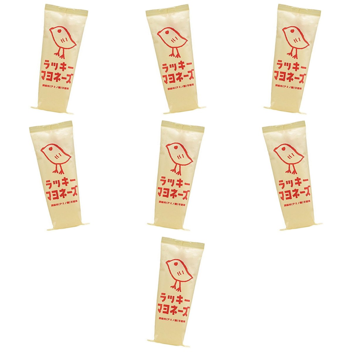 【商品説明】 丸和油脂 ラッキーマヨネーズ200g の 商品概要 特徴 おかきメーカー三真様とコラボレーションしました。おかきと同様ひよこのデザインがかわいいと大好評です。卵黄タイプ、アミノ酸不使用となっておりますので自然なマヨネーズの味です。 内容量:200g セット内容:7個 原産地:日本 【商品スペック】 丸和油脂 ラッキーマヨネーズ200g の商品スペック その他 ●内容量:200g ●原材料名:食用植物油脂(国内製造)、卵黄、醸造酢、砂糖類(水あめ、砂糖)、食塩、たん白加水分解物、香辛料、レモン果汁、(一部に卵・りんごを含む) ●栄養成分:大さじ1杯(15g)あたり:エネルギー107kcal、たんぱく質0.2g、脂質11.7g、炭水化物0.3g、食塩相当量0.3g(推定値) ●保存方法:直射日光を避け、常温で保存してください。 他の丸和油脂の食品&飲料・お酒を探す 食品&飲料・お酒 丸和油脂）調味料・油・スパイス 丸和油脂）マヨネーズ 丸和油脂 メーカー都合により、パッケージや内容が変更となる場合がございます。パッケージ変更を理由とした返品は承っておりません。