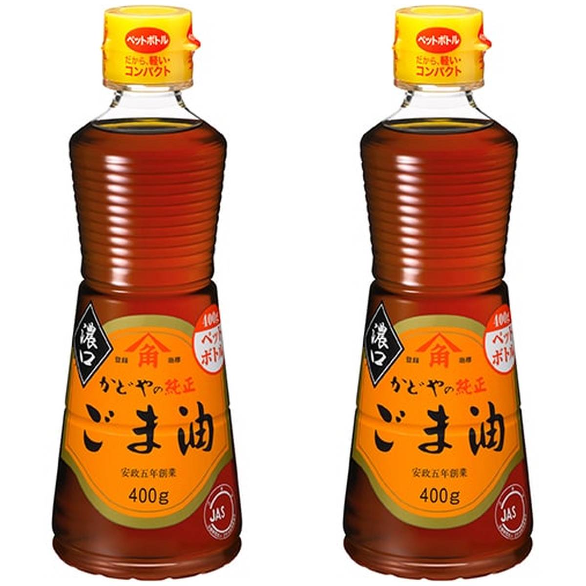 【商品説明】 かどや 純正ごま油 濃口 PET 400g [食用油] の 商品概要 特徴 良質のごまを香ばしく煎り上げ、搾りました。風味が強く、ごま特有の芳醇な香味づけにぴったりです。軽くてコンパクトなペットボトル。 内容量:400g セット内容:2個 【商品スペック】 かどや 純正ごま油 濃口 PET 400g [食用油] の商品スペック その他 ●内容量:400g ●商品サイズ:72×72×208mm ●重量:445g 他のかどやの食品&飲料・お酒を探す 食品&飲料・お酒 かどや）調味料・油・スパイス かどや）食用油 かどや）ごま油 かどや メーカー都合により、パッケージや内容が変更となる場合がございます。パッケージ変更を理由とした返品は承っておりません。