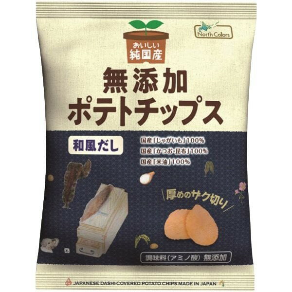 【8セット】ノースカラーズ 純国産ポテトチップス和風だし 53g【Y倉庫】
