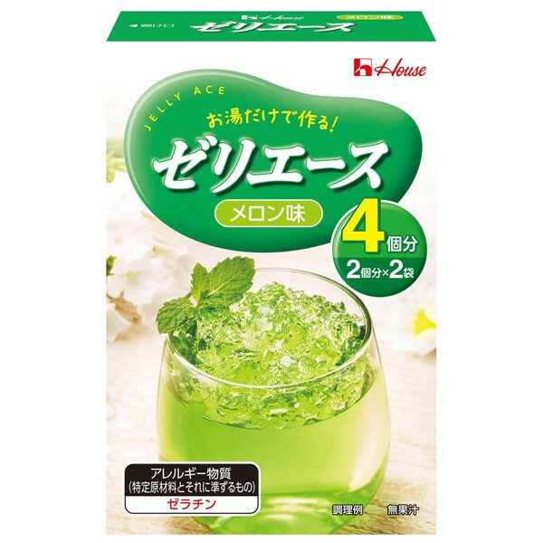 【7セット】ハウス食品 ゼリエース メロン味 92g [プリン・ゼリー]【Y倉庫】