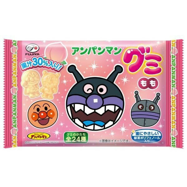 【16セット】不二家 アンパンマングミ（もも） 6粒【Y倉庫】