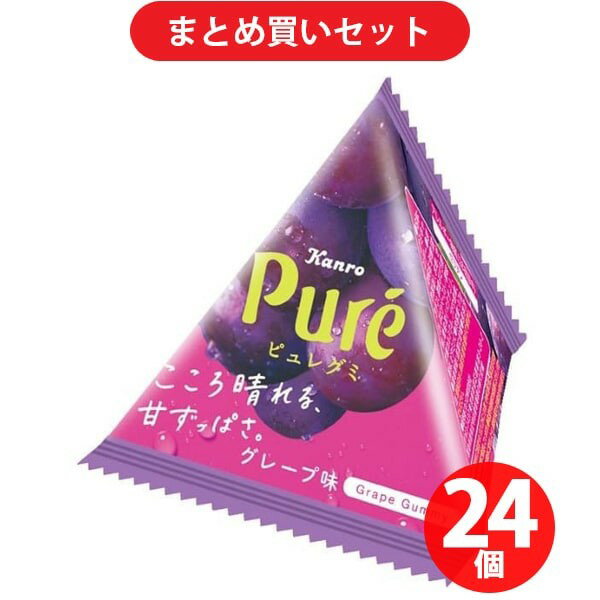 【2セット】カンロ ピュレグミプチ三角グレープ 13g 24個セット【Y倉庫】