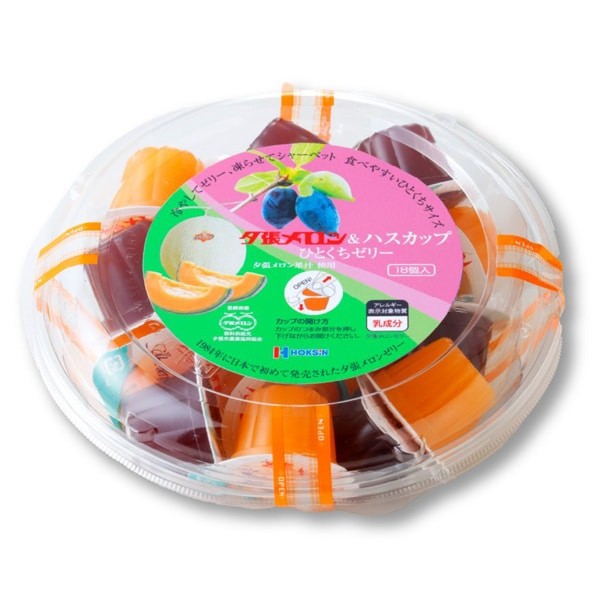【3セット】北辰フーズ 夕張メロン＆ハスカップひとくちゼリー 21g×18個【Y倉庫】