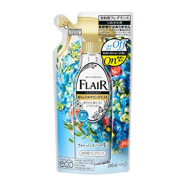 【送料無料】 花王 フレア フレグランス 香りのスタイリングミスト フラワーハーモニー つめかえ用 240mL