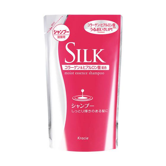 シルク モイスト エッセンス シャンプー 詰替用 350ml SILK つめかえ つや髪 ツヤツヤ シルク うるおい ヘアケア 天然由来 ダメージ補修 エコ サロン おすすめ ダメージケア ブリーチ パーマ 傷んだ髪 補修