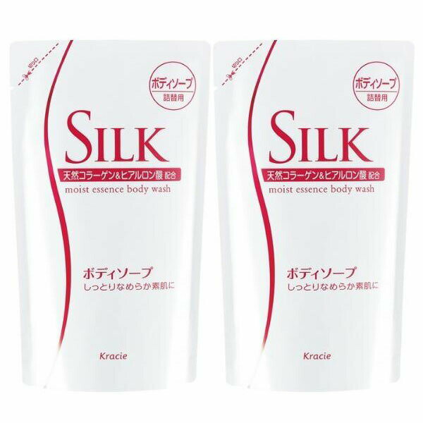 【マラソン期間 P5倍】 【2セット】 シルク モイスト エッセンス ボディソープ 詰替用 350ml SILK つめかえ 詰め替え ボディソープ ボディケア シルク なめらか 天然コラーゲン 天然 おすすめ ロングセラー