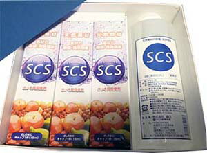 【ギフト対応商品！！】【お徳用】天然素材の除菌・洗浄溶液 SCS(ホッキ貝殻使用)ギフトセット (1000ml1本・300ml3本) キッチン用品 野菜洗浄液 農薬 除菌 食中毒対策 ホッキ天然成分