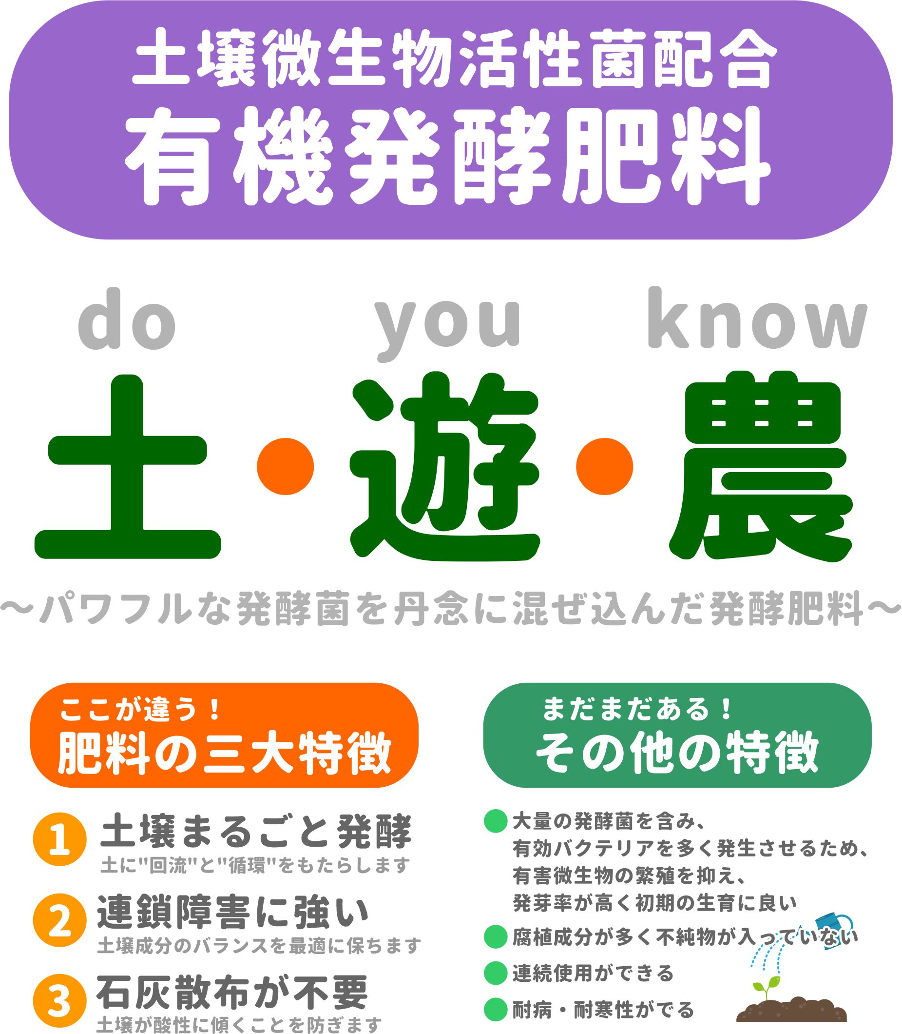 お花も野菜もぐんぐん育つ！使えばわかる!　国産有機発酵肥料　『土・遊・農』　土...