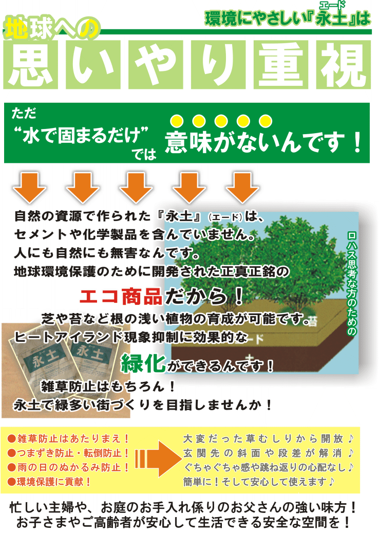 水で固まる土 独特の素材 雑草の生えない土 永土 環境に優しいから安心です 送料無料 離島を除きます 気になる箇所に敷き詰めて水をかけるだけ 通路 お墓に 12kg １０袋 お庭作り 雑草の生えない水で固まる不思議な土