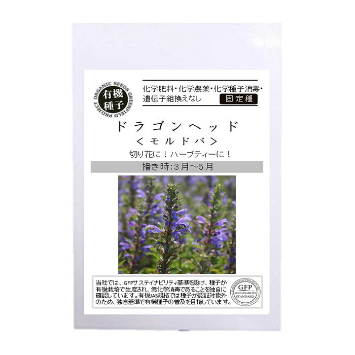 種 有機種子 ドラゴンヘッド モルドバ エディブルフラワー 食用花 食べる花 ハーブ...
