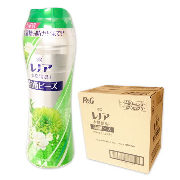 レノア本格消臭＋ 抗菌ビーズ グリーンミストの香り 490ml × 6本 【P&G】【82302297】