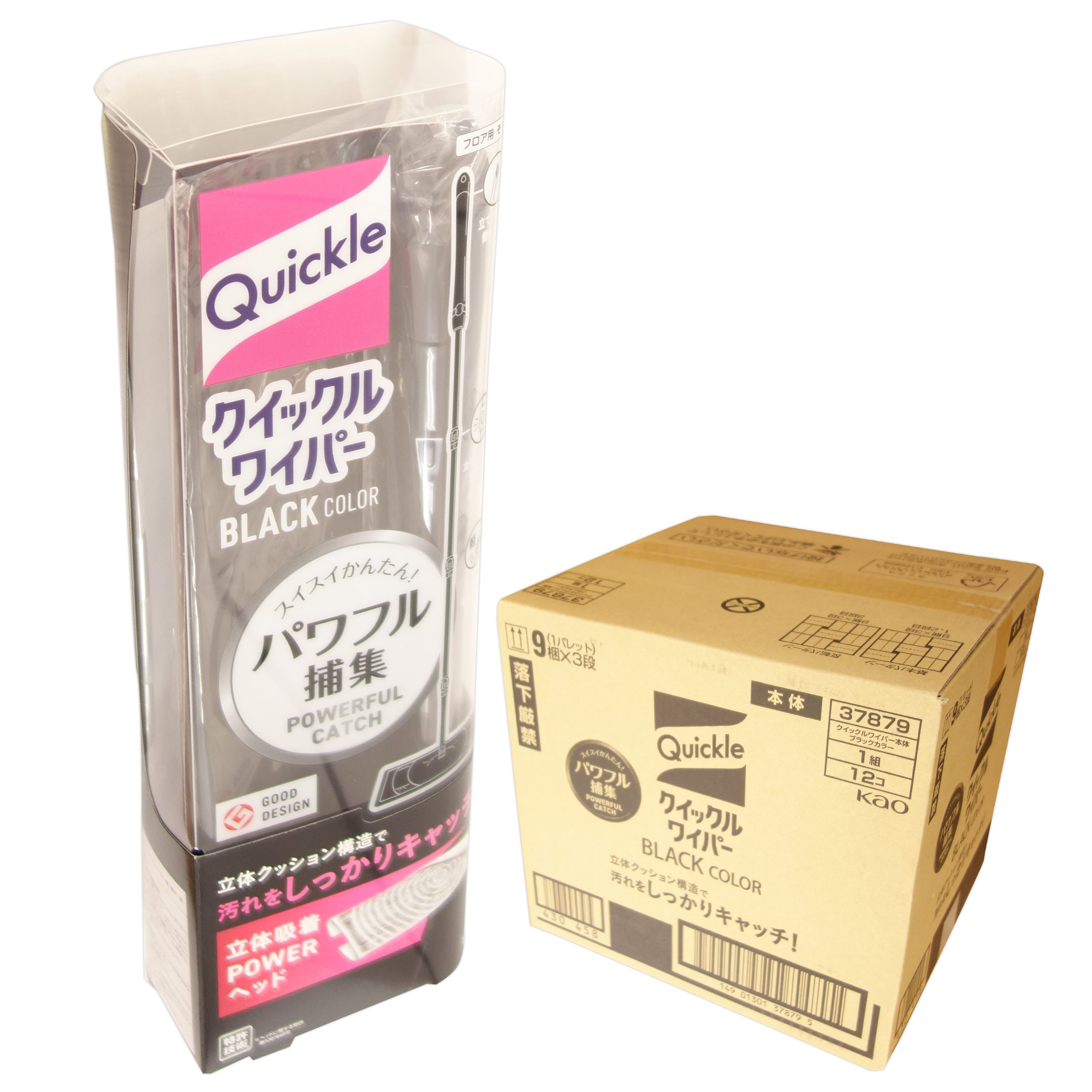 クイックルワイパー ブラック 本体 1本1枚 ×...の商品画像