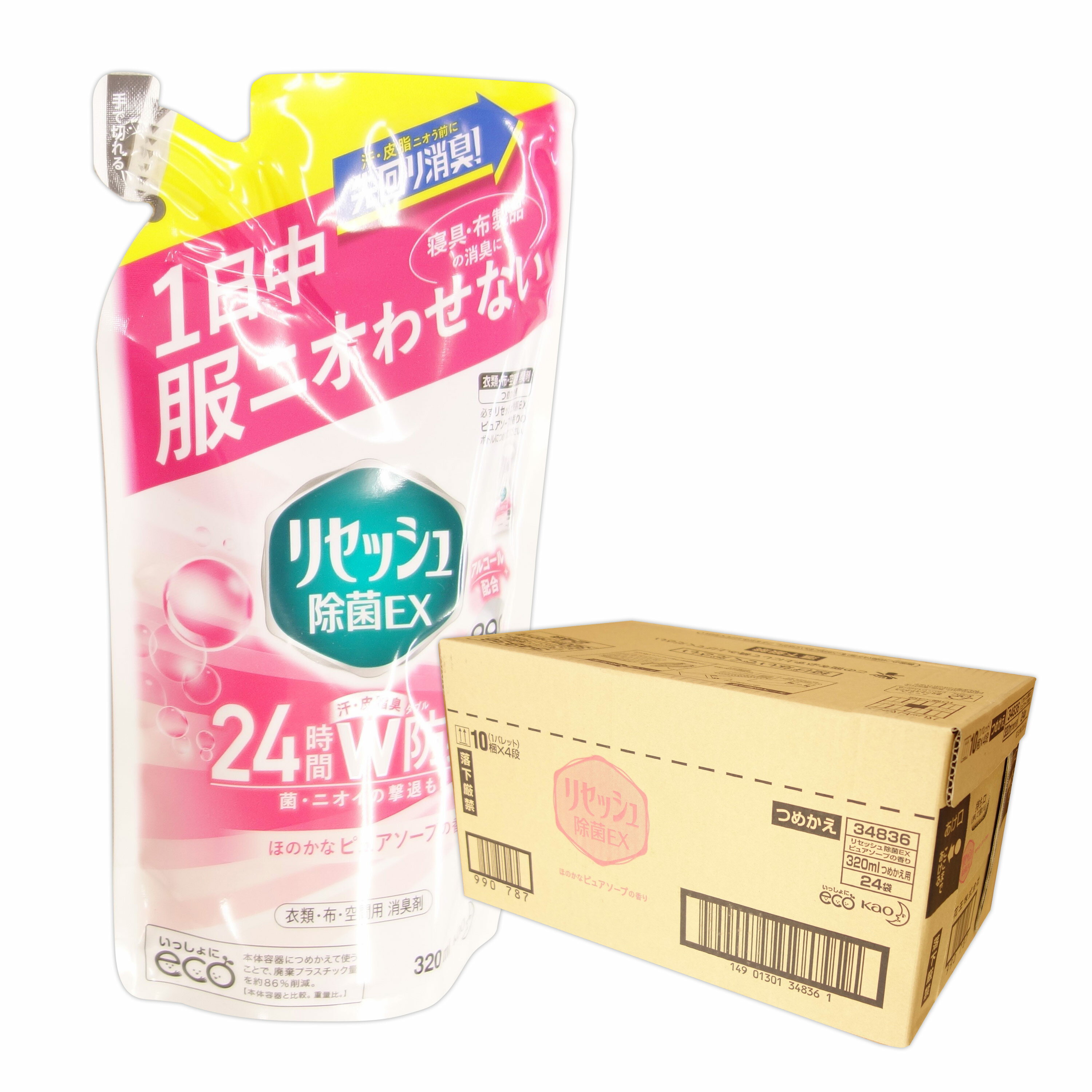 ꥻå EX ۤΤʥԥ奢פι Ĥᤫ 320ml  24ѥå ڲֲ kao 60ۡ34836
