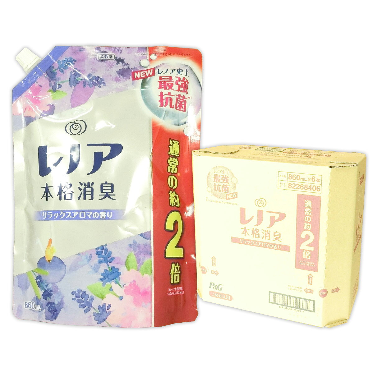 レノア本格消臭 リラックスアロマの香り つめかえ用 860ml × 6パック 【P&G 100サイズ】【82283422 yng】