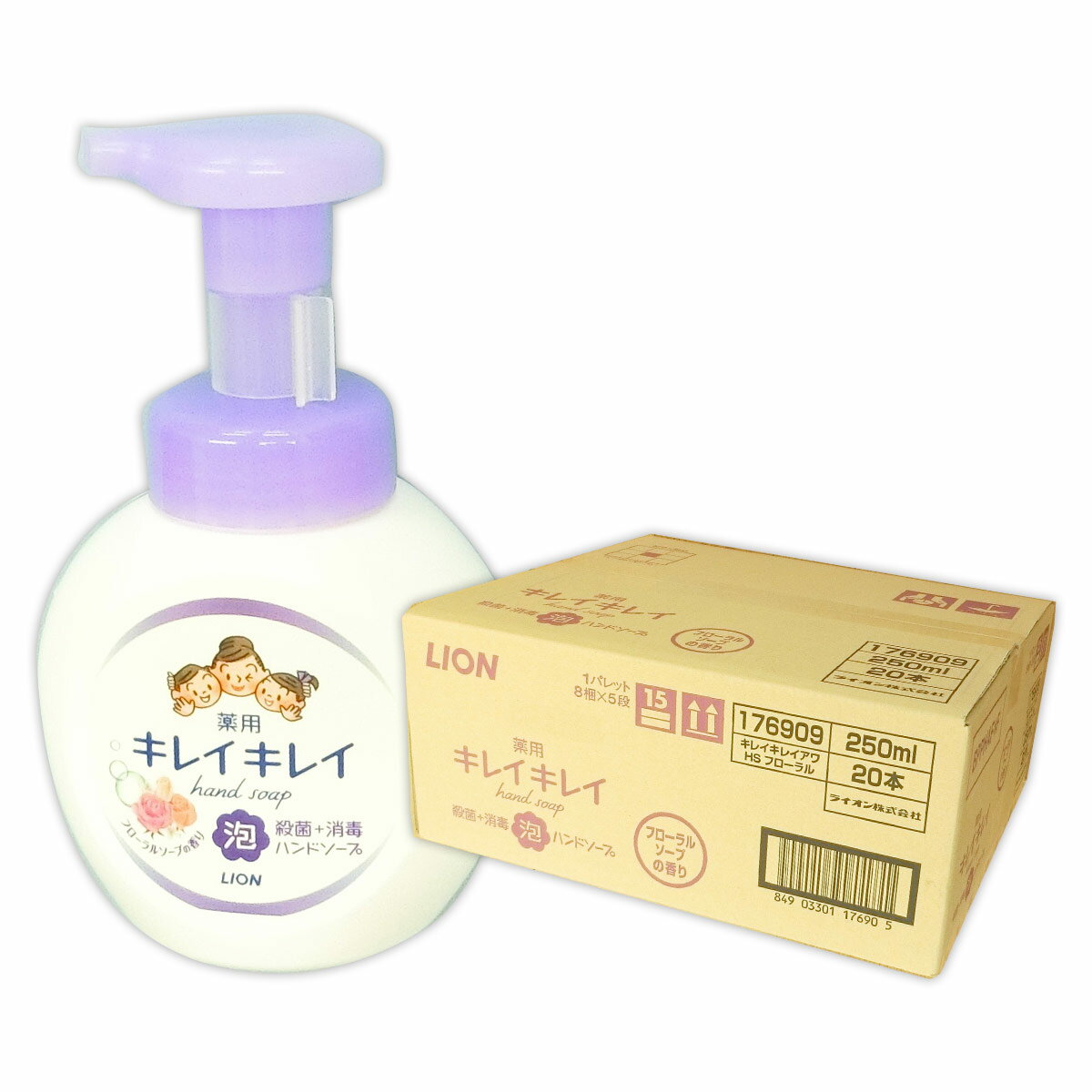 キレイキレイ 泡ハンドソープ フローラルソープの香り 本体 250ml × 20本 【ライオン LION 100サイズ】【176909】