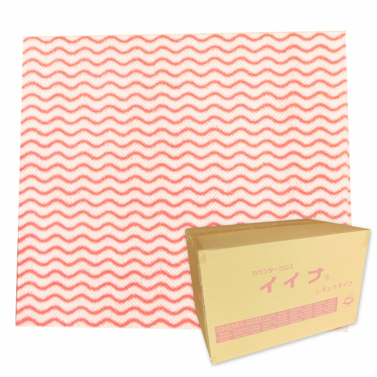 カウンタークロス イイナ 不織布 ピンク レギュラーサイズ 600枚（100枚×6箱）【東京クイン】