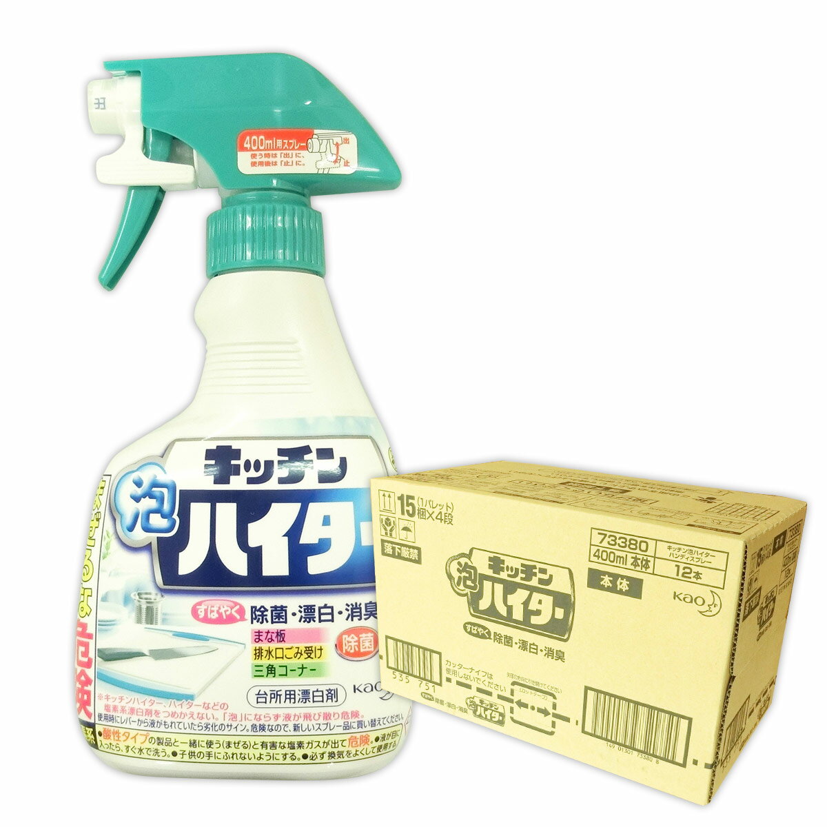 キッチン 泡ハイター 本体 400ml × 12本 【花王 kao】【73380】