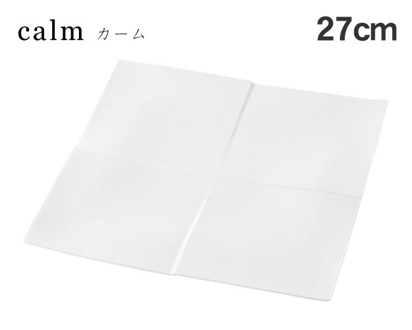 【在庫限り】【即納】miyama（ミヤマ） calm（カーム） 27cmプレート 白磁【miyama 食器 miyama プレート キッチン用品 食器 和食器 角皿 陶磁器】