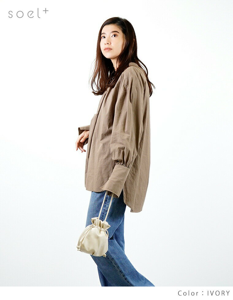 巾着バッグ ショルダー レディース ショルダーバッグ ミニバッグ 2way ミニサイズ ミニショルダー 斜めがけ ブラック 黒 アイボリー グリーン 緑 紫 パープル かわいい 上品 肩掛け 大人｜jn2103-bg28｜[あす楽] [ソエルプラス]