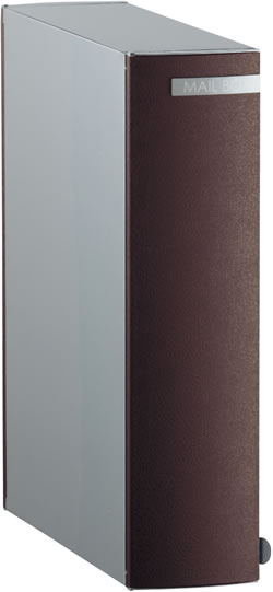 エリア限定送料無料 ユニソン 壁埋め込みポスト Leeda リーダ ムント 後出しタイプ レザーブラウン[埋め込みポス/郵便受け/郵便ポスト]