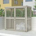 【お客様にて組立式】四国化成 ゴミストッカー AMF型 開き戸式アルミ押出形材屋根 基本セット アンカー式 GSAMF-GA2010SC ※受注生産品※送料無料 個人宅配送不可