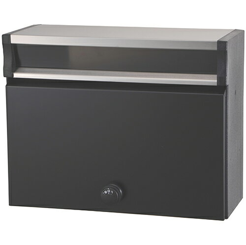 郵便ポスト 大佐 ステンレス製ポスト ダイヤル錠付 DP-227BK ブラック 戸建・集合両用