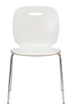 カワジュン スタッキングチェア レイナ ホワイト VCH-038-HT