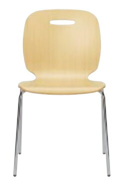 カワジュン スタッキングチェア レイナ ライトブラウン VCH-038-WL