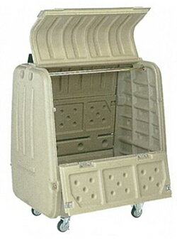 コダマ樹脂工業 ゴミステーション 大型ゴミ箱 コダマ樹脂工業 ポイスター POP-800NX キャスター100mm押手付　個人宅配送不可[業務用/マンション/アパート/大容量/ゴミ箱/ゴミストッカー]