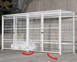 ゴミステーション 大型ゴミ箱 【連棟ユニットの為単体でのご使用不可】シコク ゴミストッカー EMF型連..