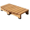住まいスタイル デッキ縁台ステップ DES-90LB ライトブラウン 幅900×奥行450×高さ160mm※お客様組立