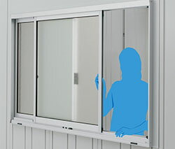 イナバガレージ専用オプション ガラス窓 (壁パネル2枚分） GNR-2J　 ※本体と同時購入時価格