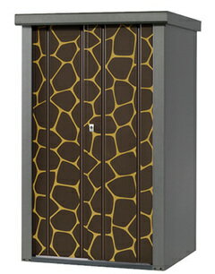 タカヤマ物置 ディープシリーズ TJS-0915AN-D 幅950×奥行820×高さ1500mm 扉アニマル柄 ダークブラウン ..