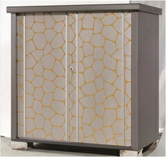 タカヤマ物置 ディープシリーズ TJS-1515AN-S 幅1550×奥行820×高さ1500mm 扉アニマル柄 シルバー※お客..