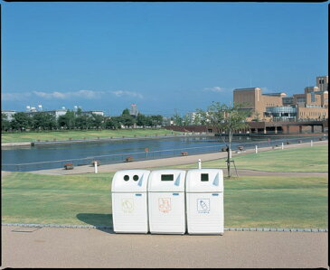 【法人お届け先のみ限定販売】カイスイマレン 分別回収BOX 転倒防止設計の分別ゴミ箱 ジャンボボトム 脚部アジャスター仕様 60L用 SLP100P ペットボトル用