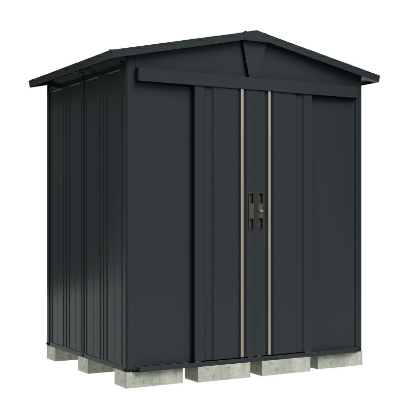 【転倒防止工事無料キャンペーン中！※組立注文対象】物置 屋外 タクボ物置 リジュー LSN-1815YK アイボリーブラック おしゃれ 三角屋根 自転車 大型