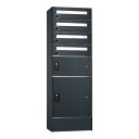 【在庫限り】ユニソン ポスト一体型宅配ボックス フロリア 4世帯用 マットブラック 324101120
