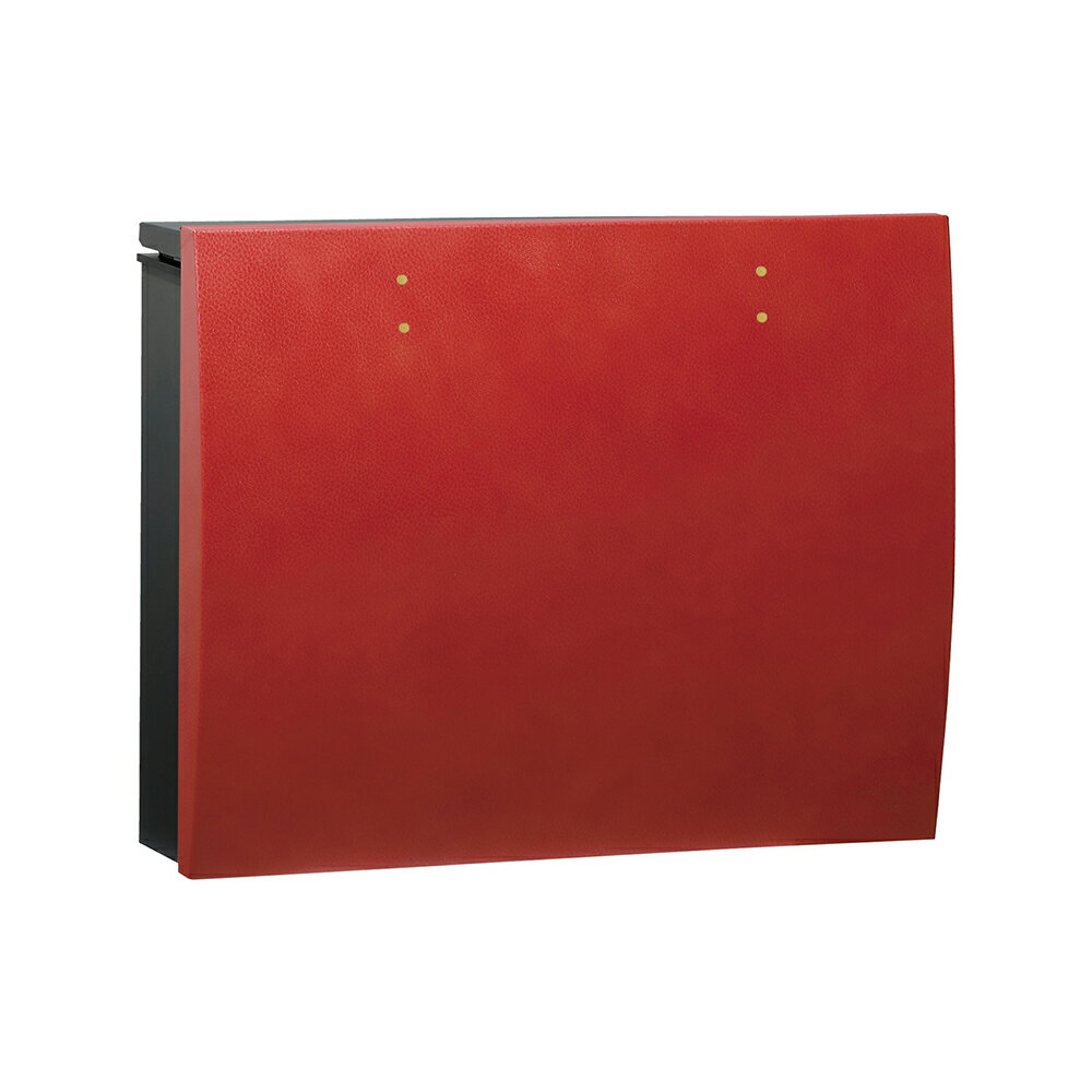 ユニソン 壁付けポスト bolsa ボルサ ダイヤル錠 BKレザーレッド 324301120