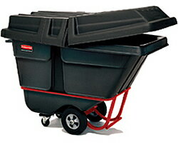 ゴミステーション 大型ゴミ箱 ラバーメイド ティルトトラック 1315 ブラック (フタ1317付き) ※受注生産品