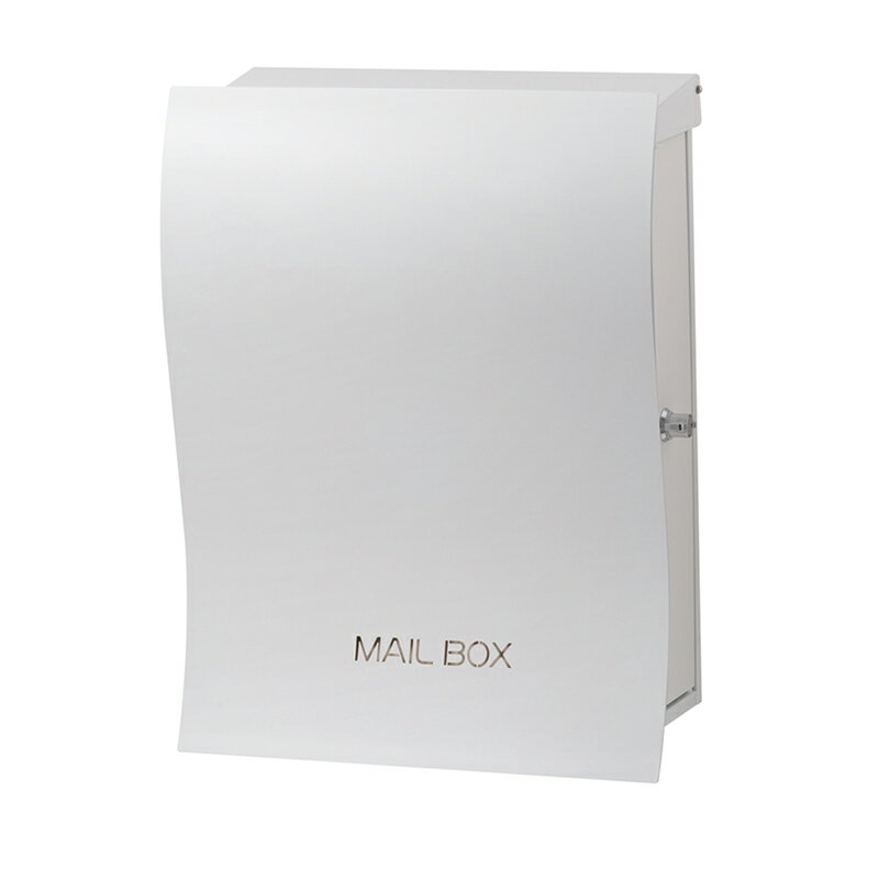オンリーワン　郵便ポスト 　ナミプラス　アール　壁付け　スレンド　ホワイト　右勝手　KS1-B139D　送料無料
