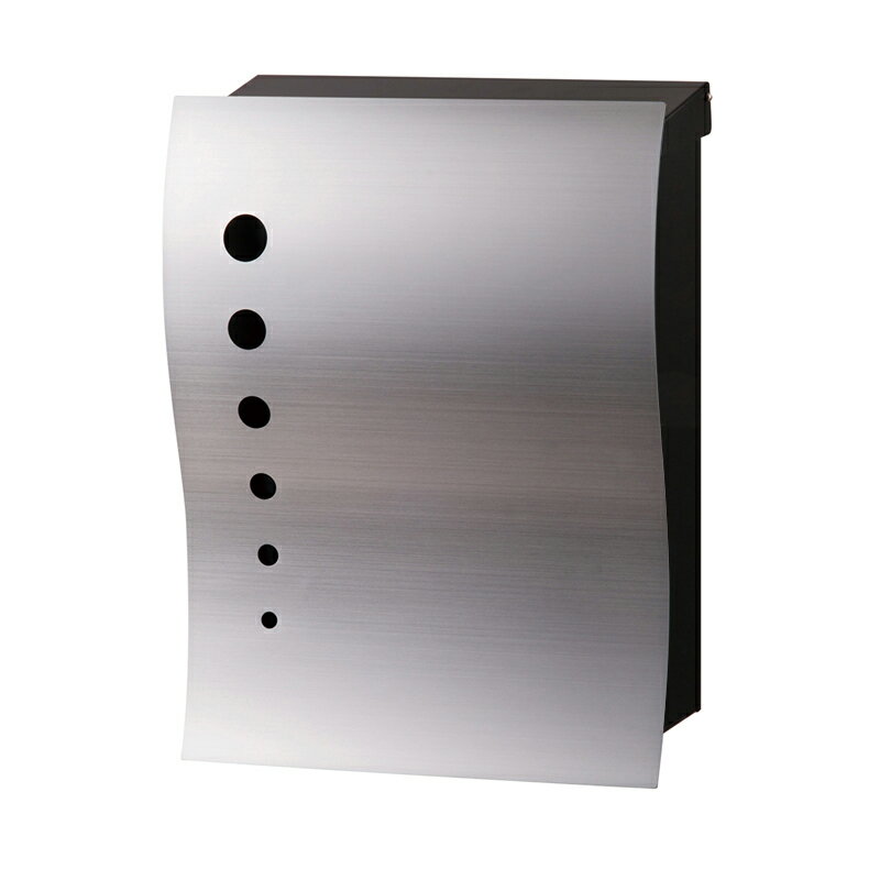 オンリーワン　郵便ポスト 　ナミプラス　アール　壁付け　ドット　ヘアライン　左勝手　KS1-B139G　送料無料(4)