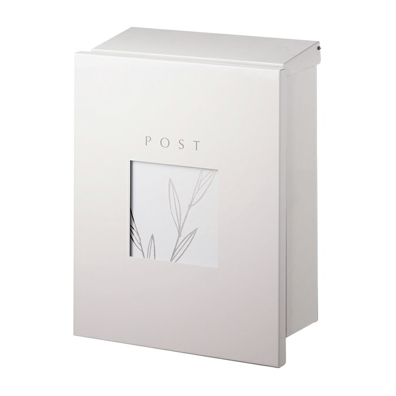 オンリーワン　壁付け郵便ポスト　モノボックスプラス　壁付け　デザイン3　ホワイト　左勝手　KS1-B152G