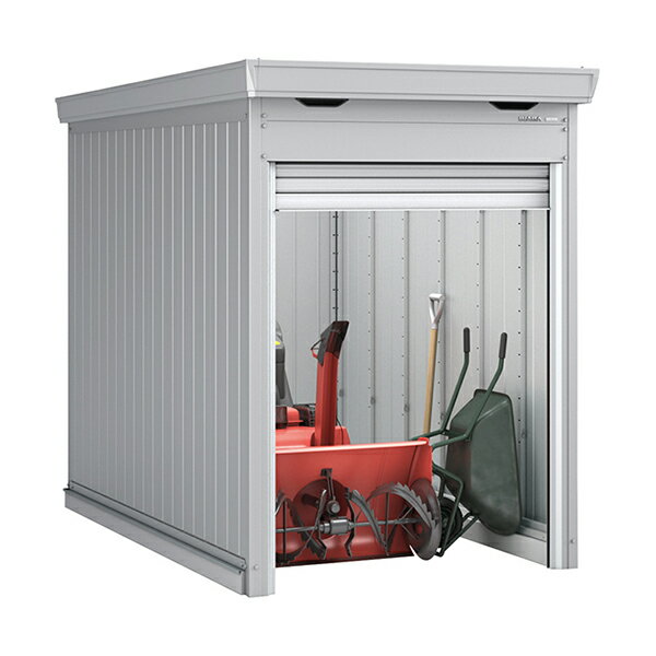 イナバ物置 バイクガレージ バイク保管庫 FM-1526HD 土間タイプ 一般・多雪型 ハイルーフ クールシルバー色 [製品5年保証]