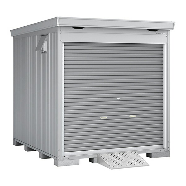 イナバ物置 バイクガレージ バイク保管庫 FM-2226HY 床付タイプ 一般型 ハイルーフ ガンメタリック色 [製品5年保証]