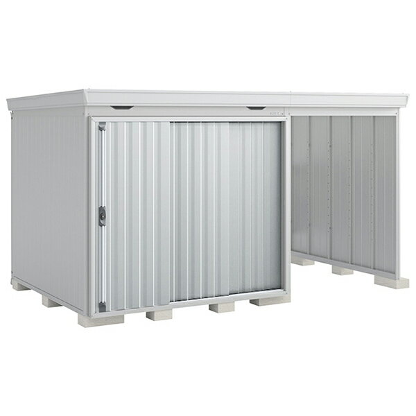物置 屋外 イナバ物置 フォルタウィズ FW-2222+15KH 右側開放スペース ハイルーフ 一般型 プラチナシルバー [製品5年保証] 収納 大型